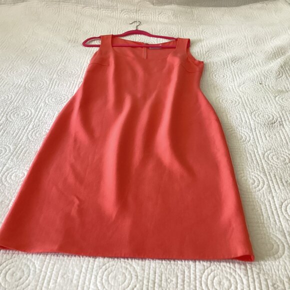 Céline CELINE Sleeveless Sheath Dress PENCIL DRESS Size M Coral - Picture 11 of 11